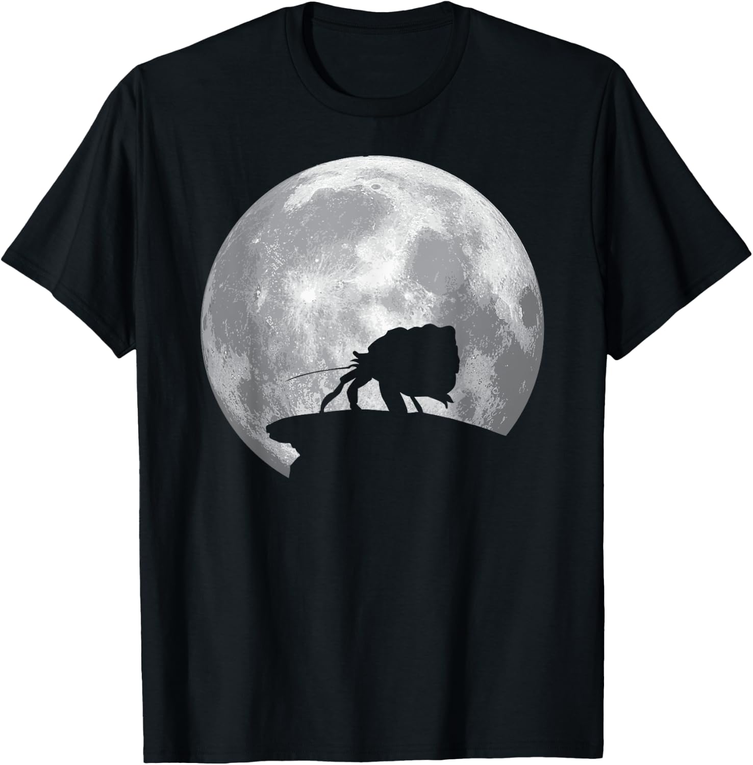 HERMIT CRAB And Moon Vintage Halloween Costume T-Shirt - T-Shirt | Black