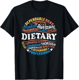 Dietary Shirts Food Service Appreciation Dietary Week Gifts T-Shirt - T-Shirt | Black