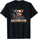 The Baconator Funny Cyborg Pig Action Hero T-Shirt - T-Shirt | Black