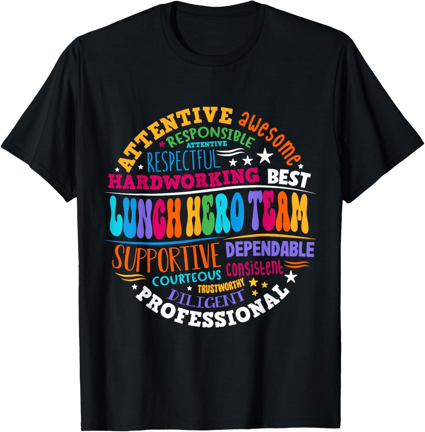 Lunch Hero Team Funny School Cafeteria Workers Lady T-Shirt - T-Shirt | Black