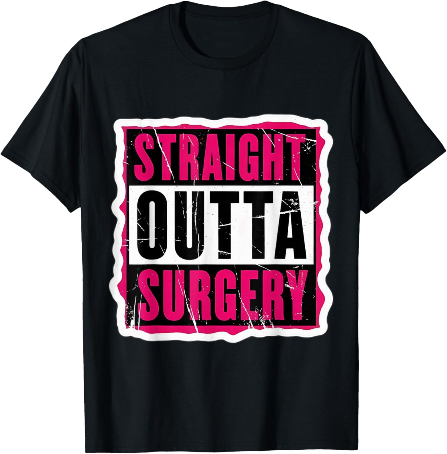 Straight Outta Surgery Patient Doctor Surgeon Girls T-Shirt - T-Shirt | Black