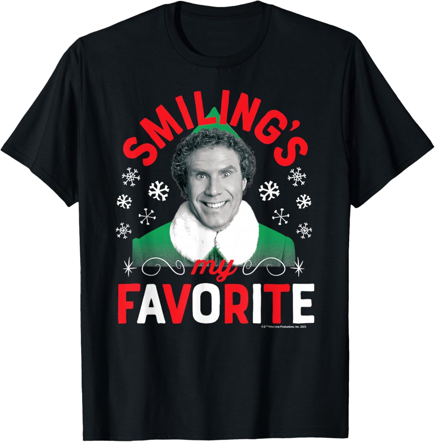 Elf - Smiling's My Favorite T-Shirt - T-Shirt | Black