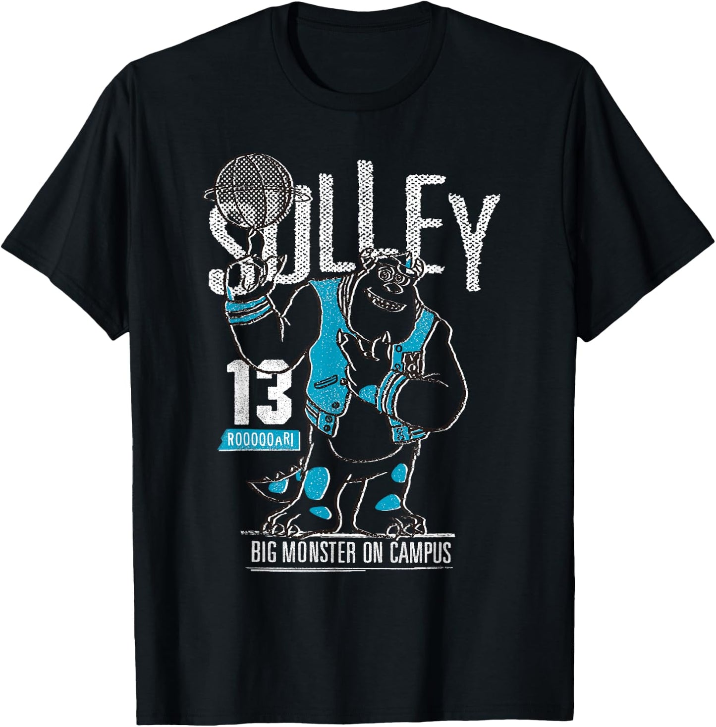 Disney PIXAR Monsters University Sulley Basketball T-Shirt - T-Shirt | Black