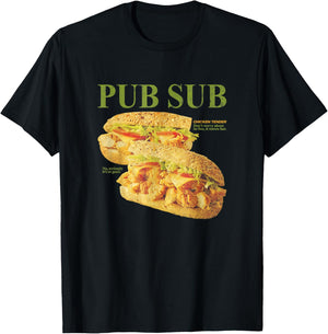 Pub Sub Chicken Tender Funny Sandwich T-Shirt - T-Shirt | Black