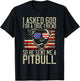 I asked God for a true Friend so he sent me a Pitbull T-Shirt - T-Shirt | Black