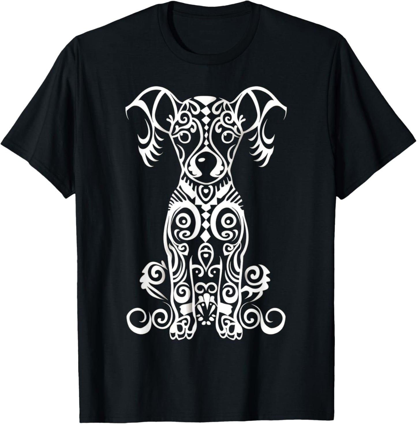 Chiweenie Tribal Vintage Retro Graphic T-Shirt - T-Shirt | Black