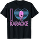 Karaoke Singer Heart 80s Retro I Love Karaoke T-Shirt - T-Shirt | Black
