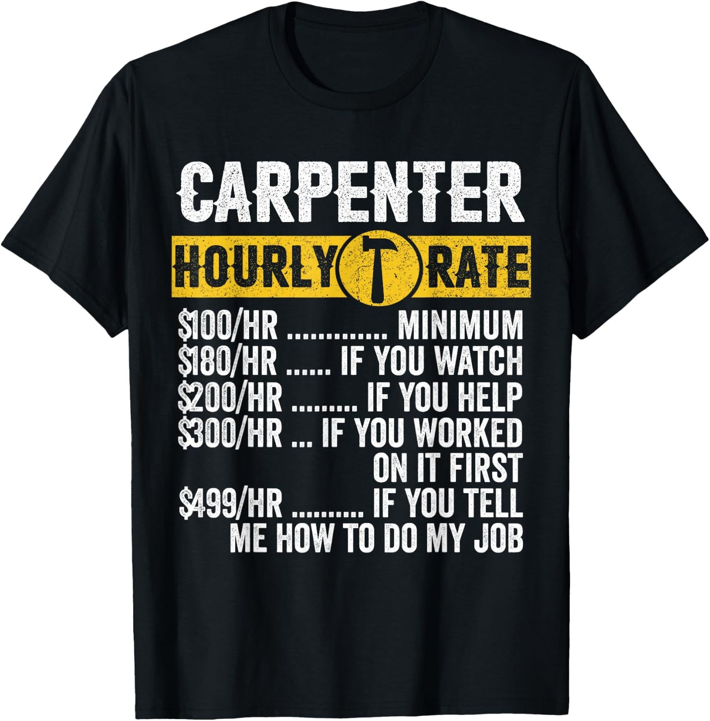 Funny Vintage Carpenter Clothing Hour Set Men T-Shirt - T-Shirt | Black
