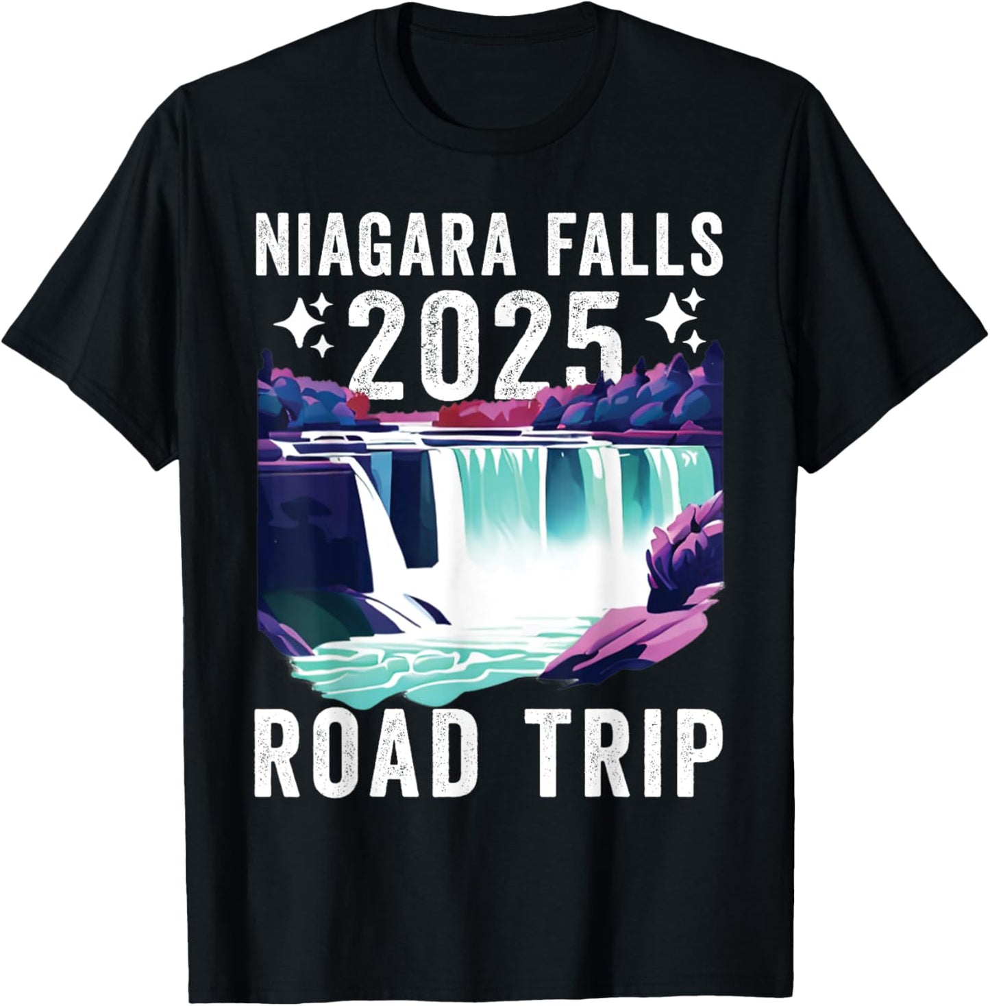 Niagara Falls Road Trip 2025 Summer Vacation Niagara T-Shirt - T-Shirt | Black