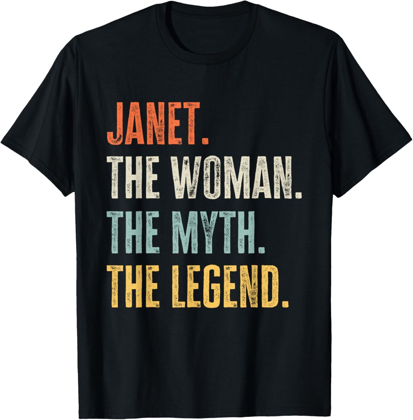 Janet The Best, Woman Myth Legend, Funny Best Name Janet T-Shirt - T-Shirt | Black