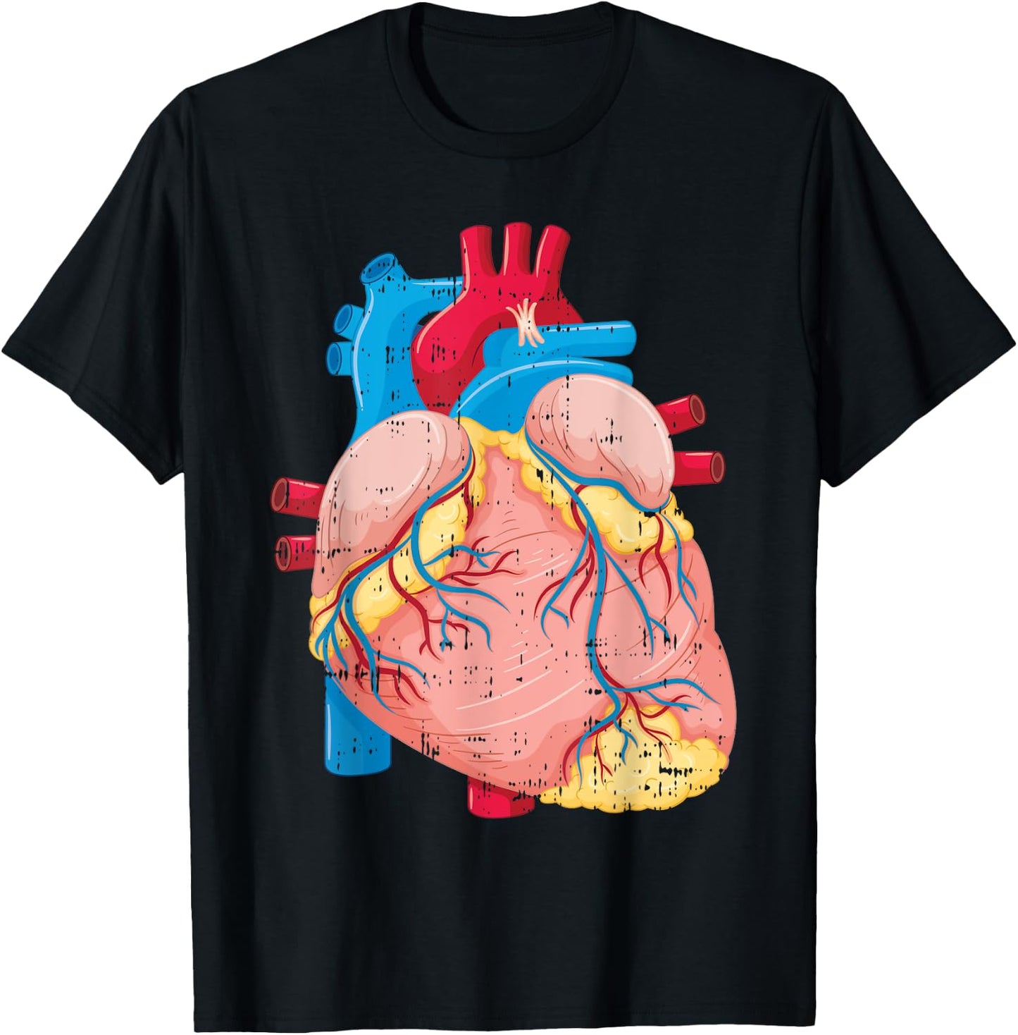Human Anatomy Heart Cartoon Nurse Doctor Science Lover Gifts T-Shirt - T-Shirt | Black
