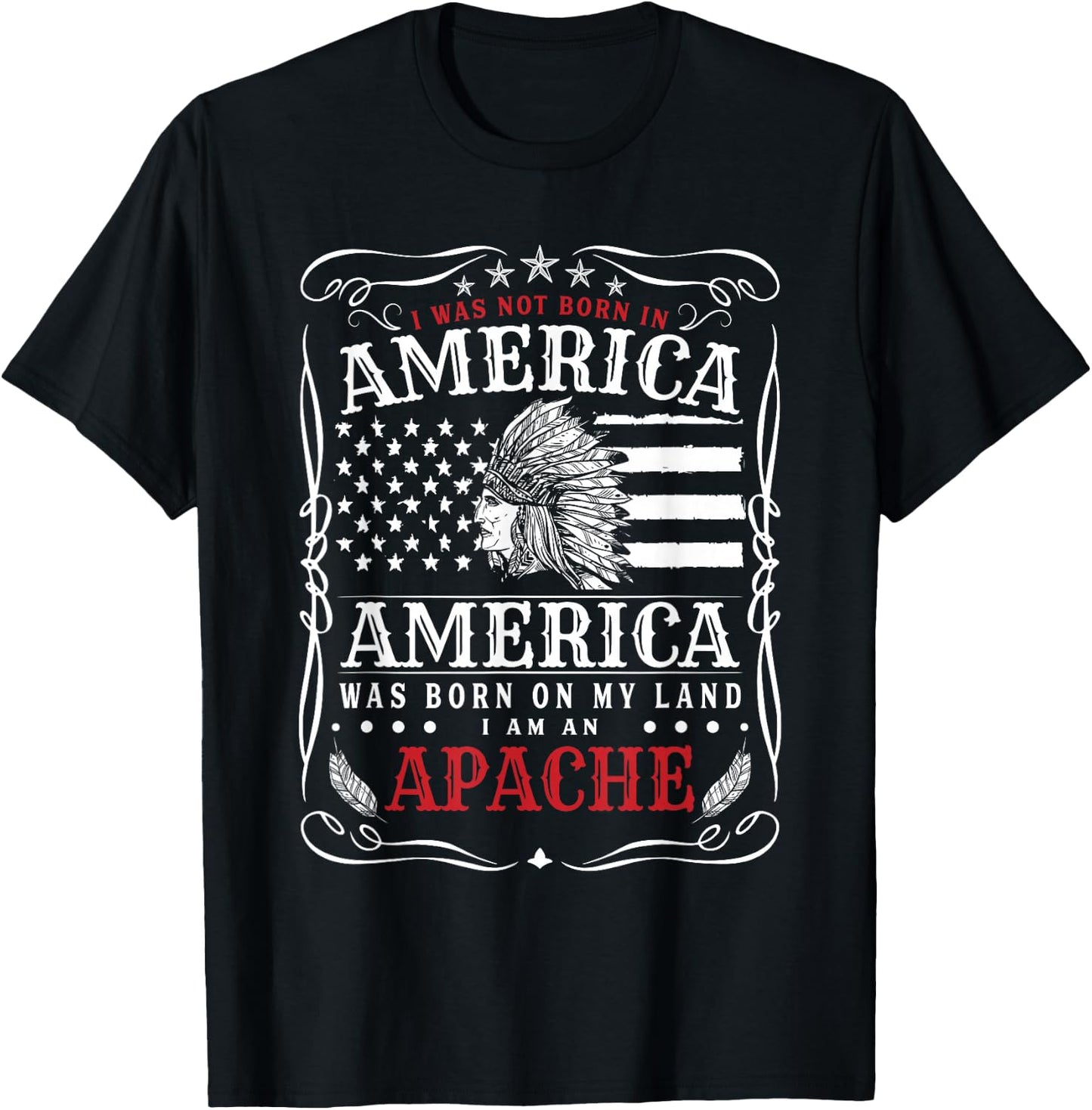 Native American Apache T-Shirt - T-Shirt | Black