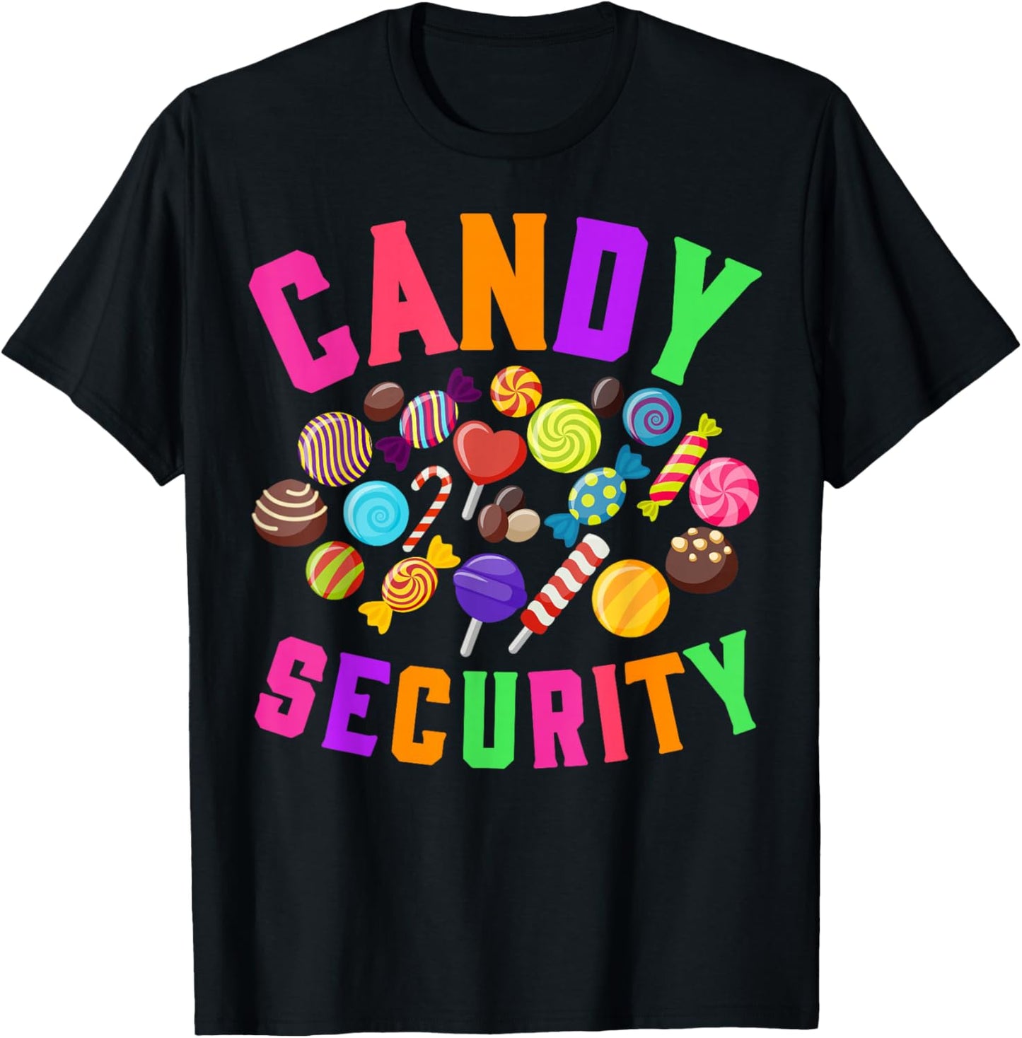 Candy Security Funny Halloween Costume Party T-Shirt - T-Shirt | Black
