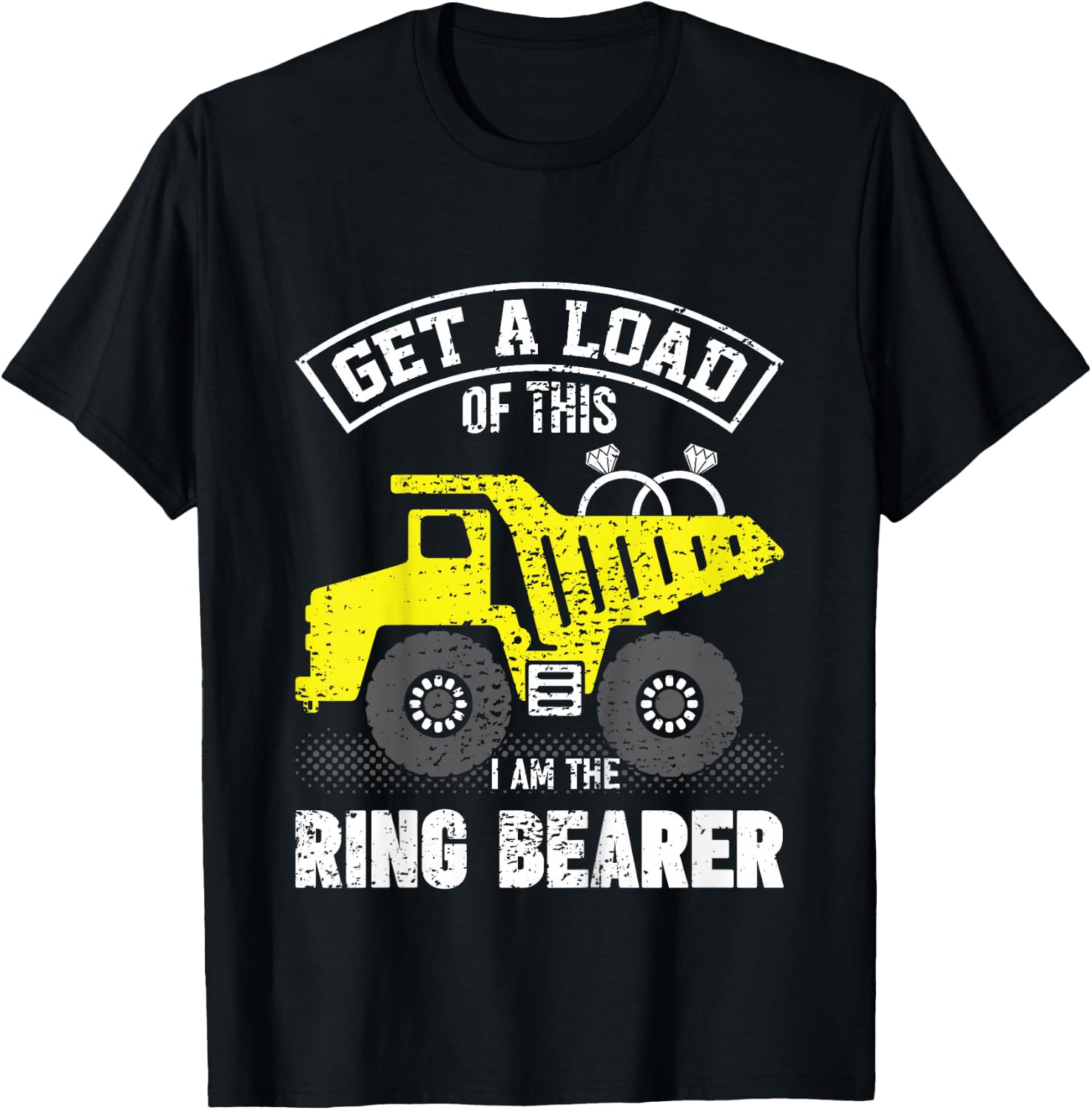 Kids Ring Bearer Gifts For Boys Get A Load Of This Truck Wedding T-Shirt - T-Shirt | Black