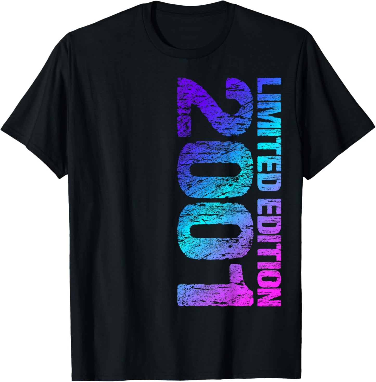 2001 Mann Frau 25. Geburtstag Limited Edition 25 T-Shirt - T-Shirt | Black