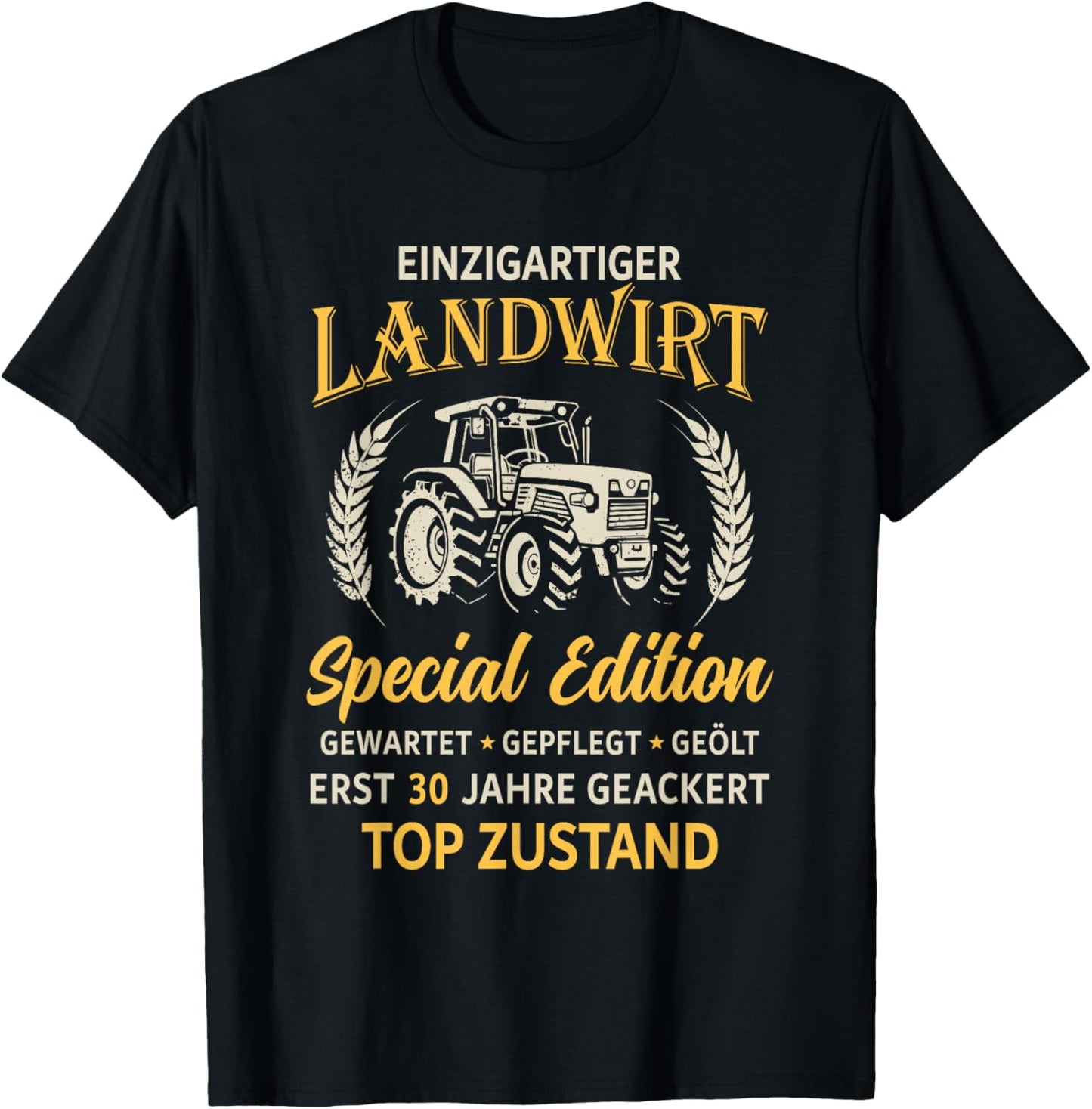 30. Geburtstag Landwirt Traktor Bauer T-Shirt - T-Shirt | Black