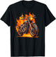 Cool Motorbike Flames and burning Motorcycle love T-Shirt - T-Shirt | Black