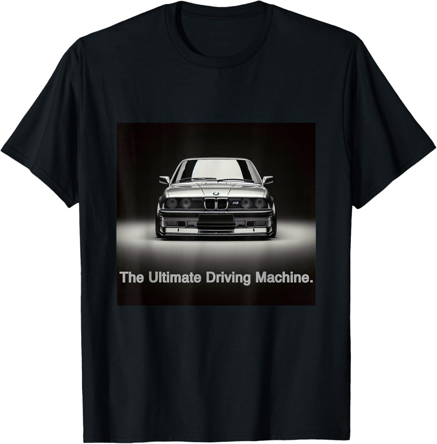 Russ Designs Ultimate Driving Machine Vintage Euro E30 - Black, Small, , Short Sleeve, Polyester, Car-Themed, Driving, All Seasons T-Shirt - T-Shirt | Black