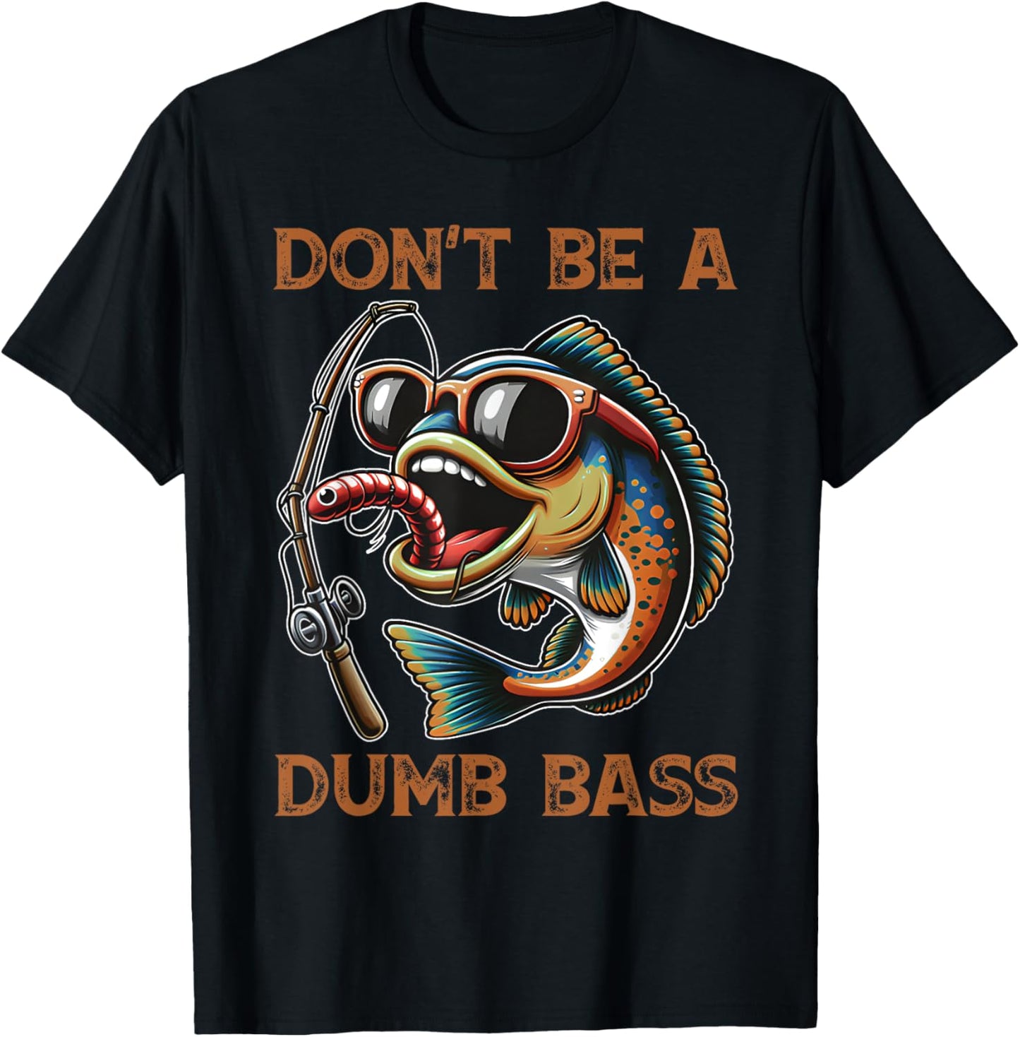 Funny Bass Fishing Stuff Funny Dad Bass Fish Papa Fishing T-Shirt - T-Shirt | Black