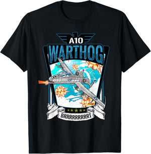 American Military Fighter Bomber A10 Warthog T-Shirt - T-Shirt | Black