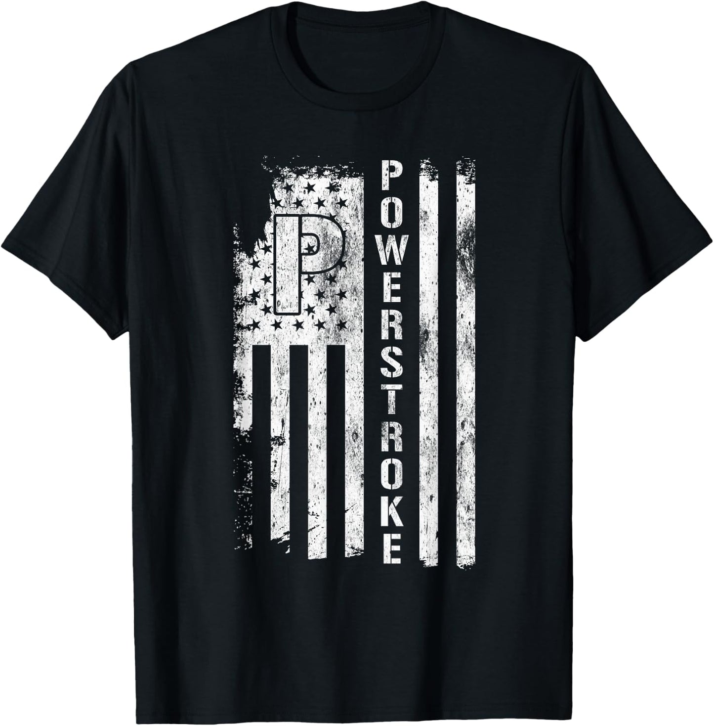 Powerstroke American Flag T-Shirt - T-Shirt | Black