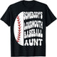 Somebody's Loudmouth Baseball Aunt Mother's Day T-Shirt - T-Shirt | Black