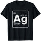 Silver Chemical Ag Symbol Periodic Table of Elements Present T-Shirt - T-Shirt | Black