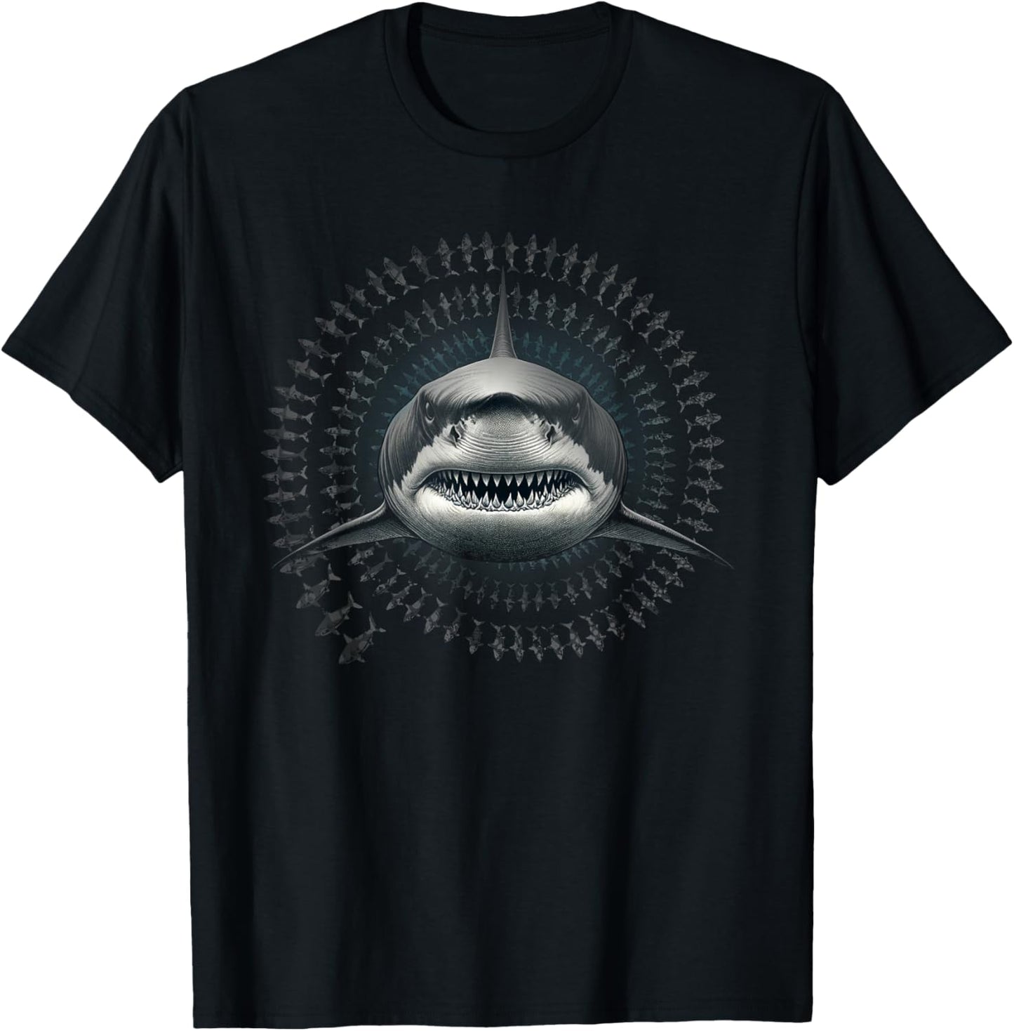 Hai Fische Helix Haie Megalodon Haifisch Shark Meerestiere T-Shirt - T-Shirt | Black