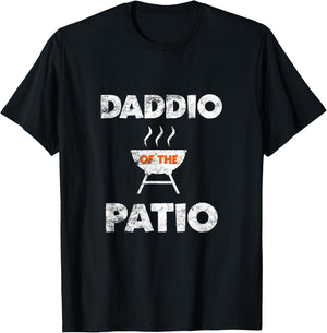 Daddio Of The Patio Grill Daddy BBQ Grilling July 4th Gift T-Shirt - T-Shirt | Black
