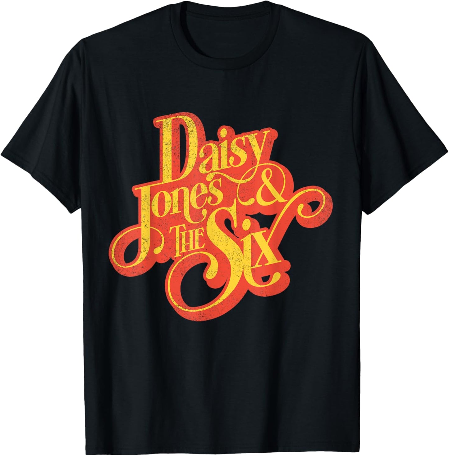 Daisy Jones & the Six - Vintage Yellow Logo T-Shirt - T-Shirt | Black