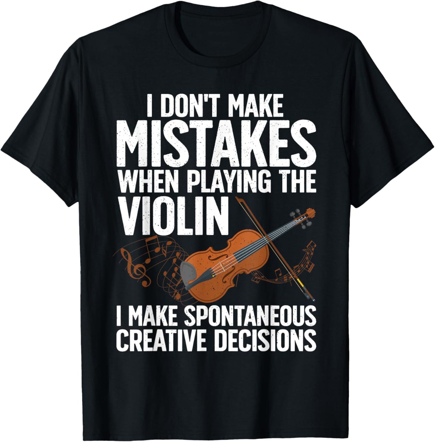 Funny Violin Design Women Orchestra Violin Player T-Shirt - T-Shirt | Black