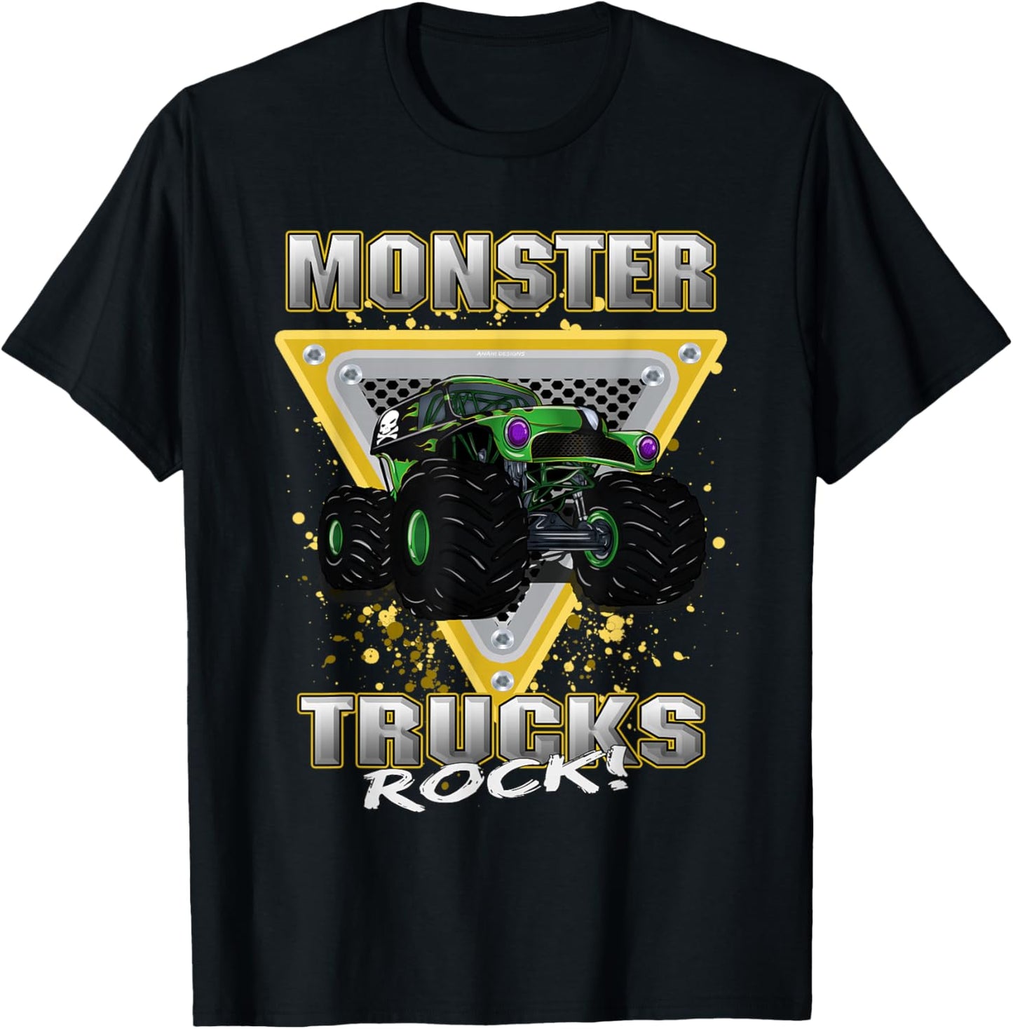 Monster Trucks Rock T-Shirt - T-Shirt | Black