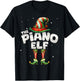 I'm The Piano Elf Family Matching Group Christmas Party T-Shirt - T-Shirt | Black