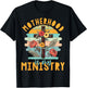 Groovy Retro Floral Motherhood Is My Ministry T-Shirt - T-Shirt | Black