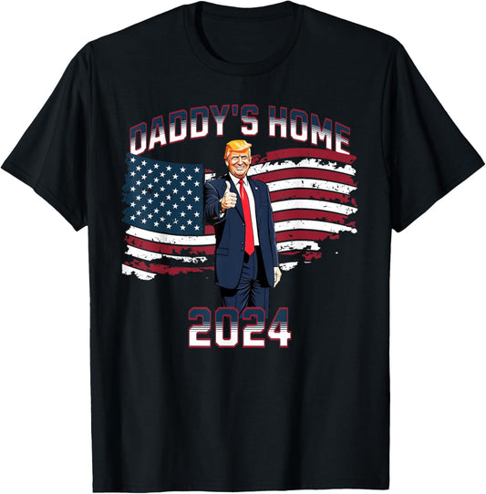 Trump 2024 Daddy's Home T-Shirt - T-Shirt | Black