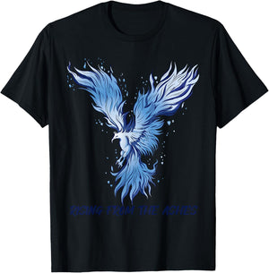 Rising from Ashes Phoenix Firebird Fantasy T-Shirt - T-Shirt | Black