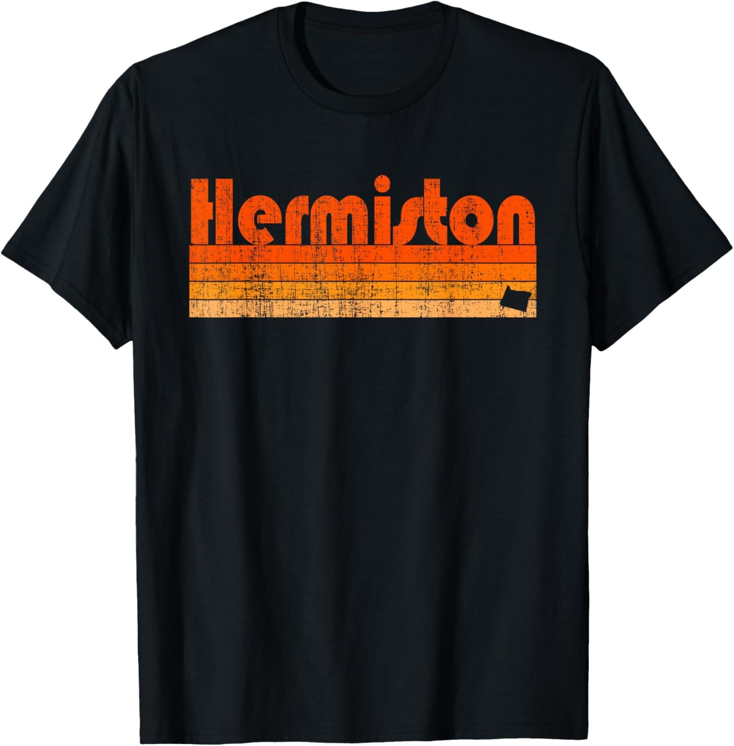 Hermiston, Oregon Retro 80s Style T-Shirt - T-Shirt | Black