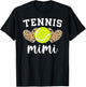 Tennis Mimi Hearts Grandma Mimi Of A Tennis Player Mimi T-Shirt - T-Shirt | Black