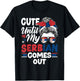 Serbia Serbian Serbia Flag Cute Until My Serbian Comes Out T-Shirt - T-Shirt | Black
