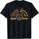 Retro LOVE Equality Inclusion Kindness Diversity Hope Peace T-Shirt - T-Shirt | Black