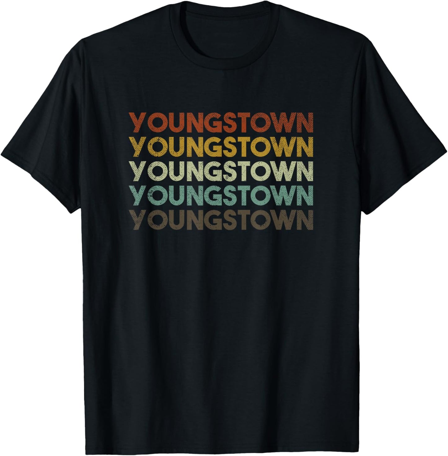 Vintage Youngstown Ohio Retro 80s Style T-Shirt - T-Shirt | Black