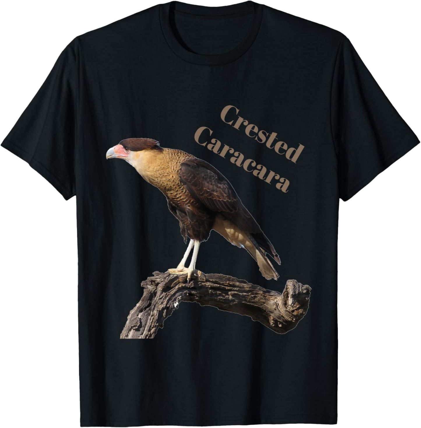 Crested Caracara T-Shirt - T-Shirt | Black