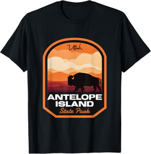 Antelope Island State Park UT Bison T-Shirt - T-Shirt | Black