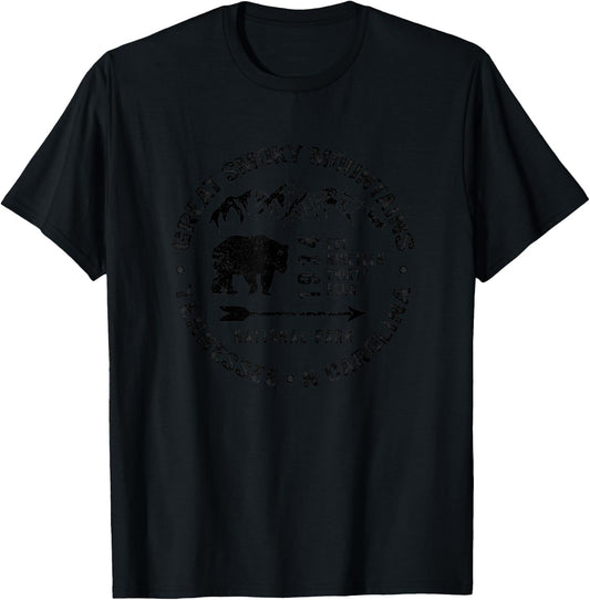 Great Smoky Mountains National Park USA Black Bears Hiking T-Shirt - T-Shirt | Black