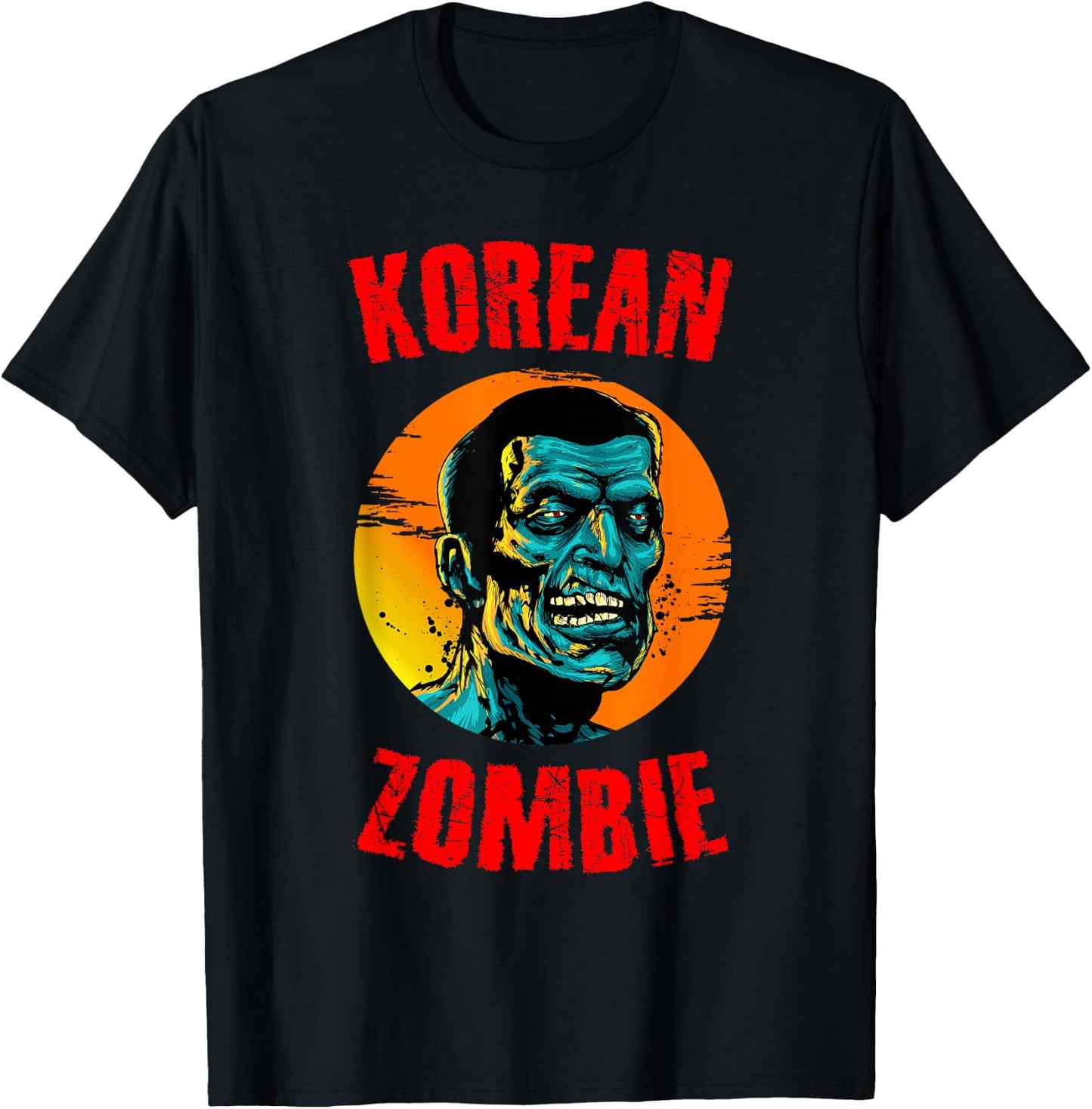 Korean Zombies Horror Halloween Undead Corpse Zombies T-Shirt - T-Shirt | Black