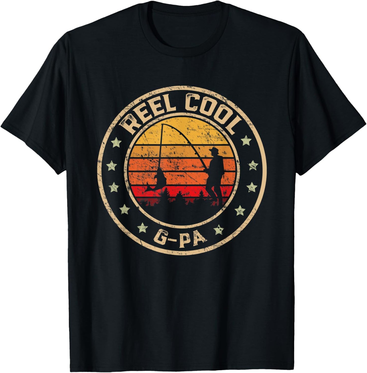 Reel Cool G-Pa Fish Fishing Shirt Father's Day T-Shirt - T-Shirt | Black