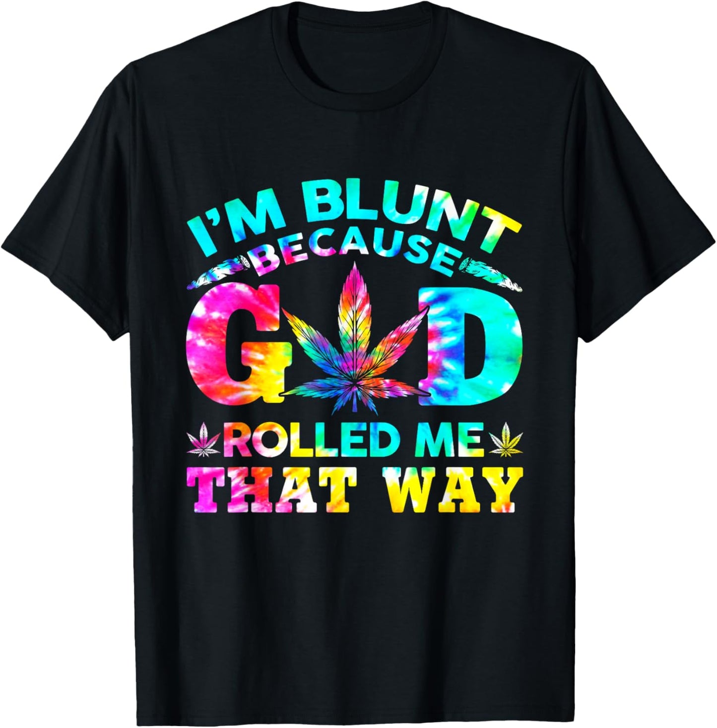 Weed Cannabis Marijuana Leaf Tie Dye Graphic 420 Stoner T-Shirt - T-Shirt | Black