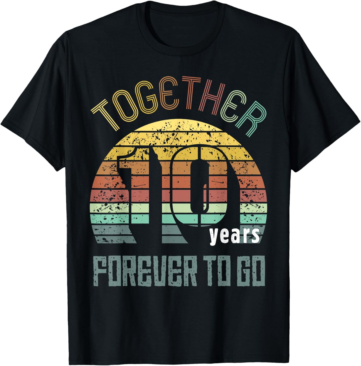10th Years Wedding Anniversary Gifts For Couples Matching T-Shirt - T-Shirt | Black