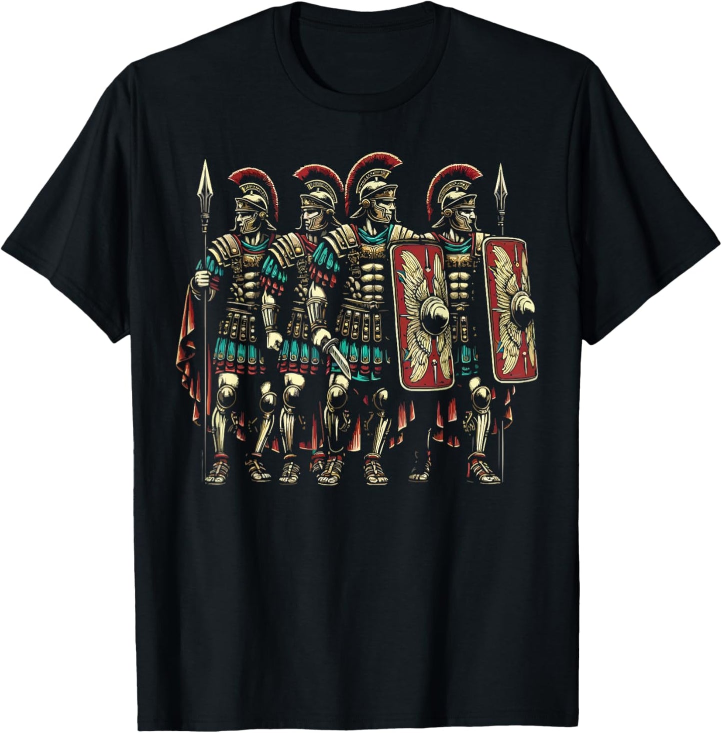 Roman Legionnaires Gladiator Ancient Rome Roman Empire T-Shirt - T-Shirt | Black