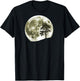 On Back Trees Nature Mountains Full Moon Adventure Wildlife T-Shirt - T-Shirt | Black